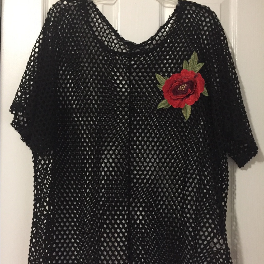Black Short Sleeve Blouse